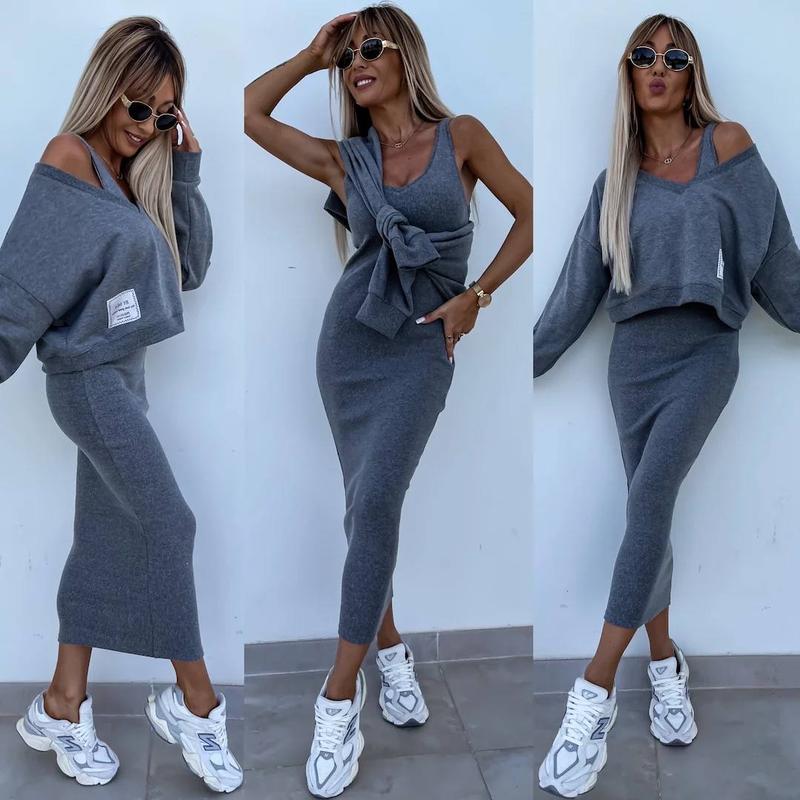 Sabrina - Elegant Dress with Sweater