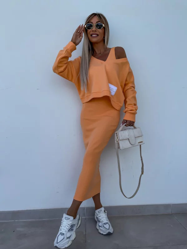 Sabrina - Elegant Dress with Sweater