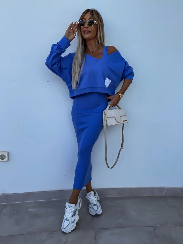 Sabrina - Elegant Dress with Sweater