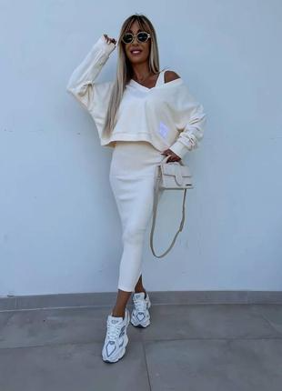 Sabrina - Elegant Dress with Sweater